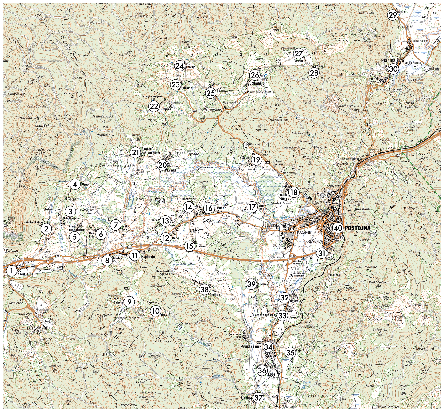 10 zemljevid, Obcina Postojna, mesta nastanka fotografij_page-0001